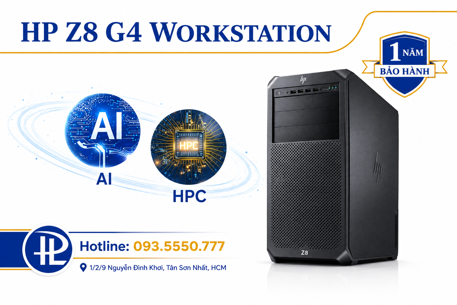 Máy Trạm HP Z8 G4 Workstation | Dual Xeon Gold - Platinum (40 - 56 Core) | Chuyên Đồ Họa, Vmware, MMO, Airdrop...